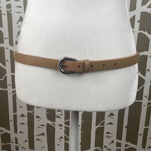 Etienne Aigner Tan Pebbled Leather Belt XL